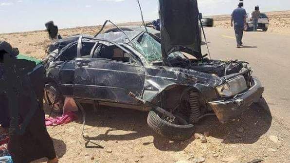 صورة: حادثة سير مروعة كادت تنهي حياة 4 أفراد بضواحي العيون