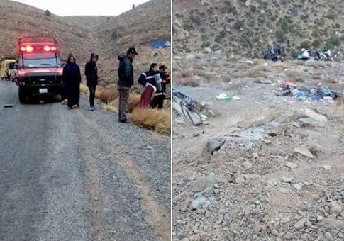 مقتل 5أشخاص و جرح ثلاثة في حادثة سير خطيرة نواحي أزيلال، التفاااصيييل