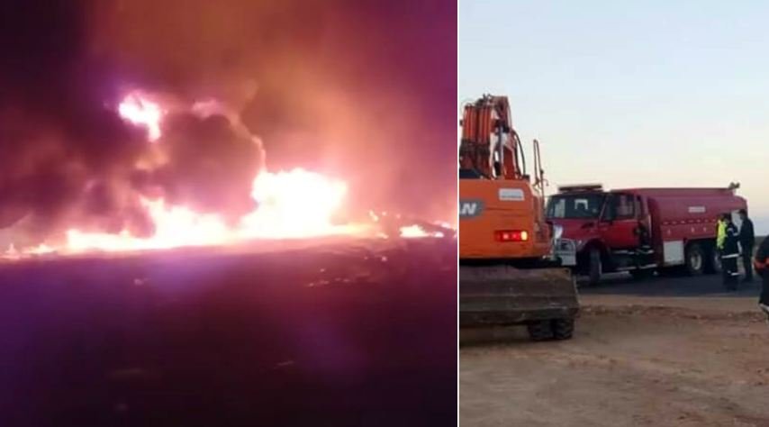 الداخلة .. حريق مهول يأتي على قرية الصيد أنتريفت