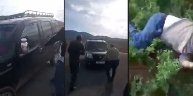 تعرض قائد لعملية دهس من طرف مواطن و المعتدي يفر لوجهة مجهولة