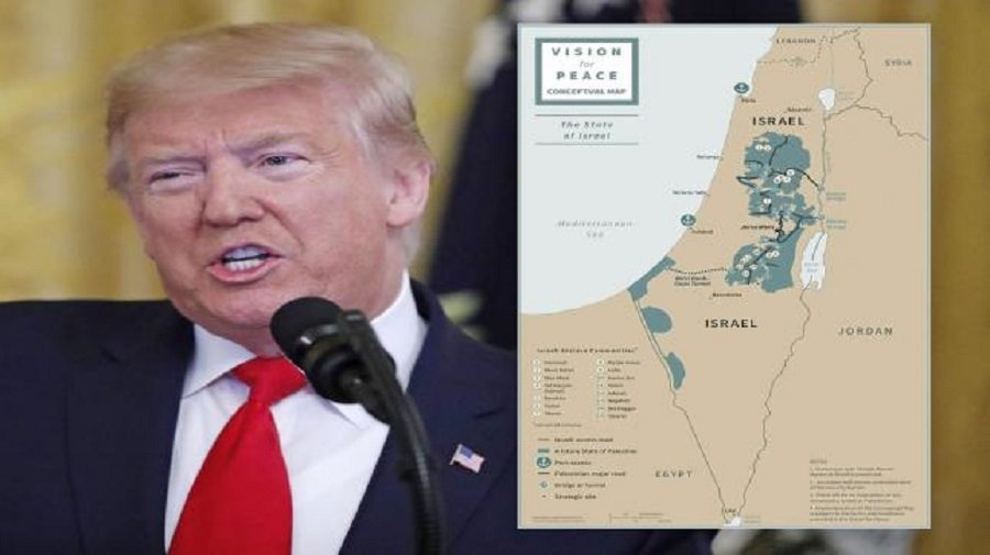 « صفقة القرن ».. ترامب ينشر خريطة حدود الدولة الفلسطينية الجديدة