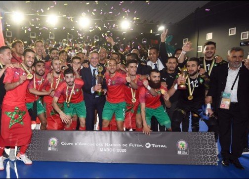 الناطق الرسمي باسم الحكومة يستقبل منتخب ”الفوتصال” بعد تتويجه بكأس إفريقيا