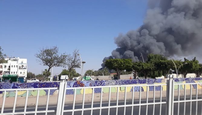 إستنفار أمني غير مسبوق بعد إندلاع حريق مهول بثكنة عسكرية بأكادير
