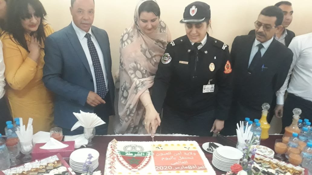 في جو عائلي و بمناسبة 8 مارس ولاية أمن العيون تحتفل بالنساء الشرطيات
