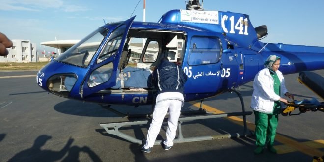 طائرة مروحية تنقل مريضة في حالة حرجة من بوعرفة إلى وجدة