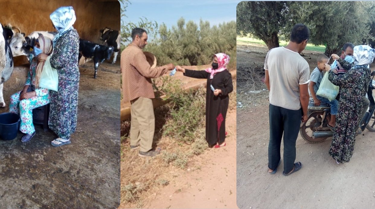 الذراع النسائي للتجمع بجهة بني ملال خنيفرة يقتحم العالم القروي وينظم حملته التحسيسية حول وباء كورونا لفائدة ساكنة جهة بني ملال خنيفرة.