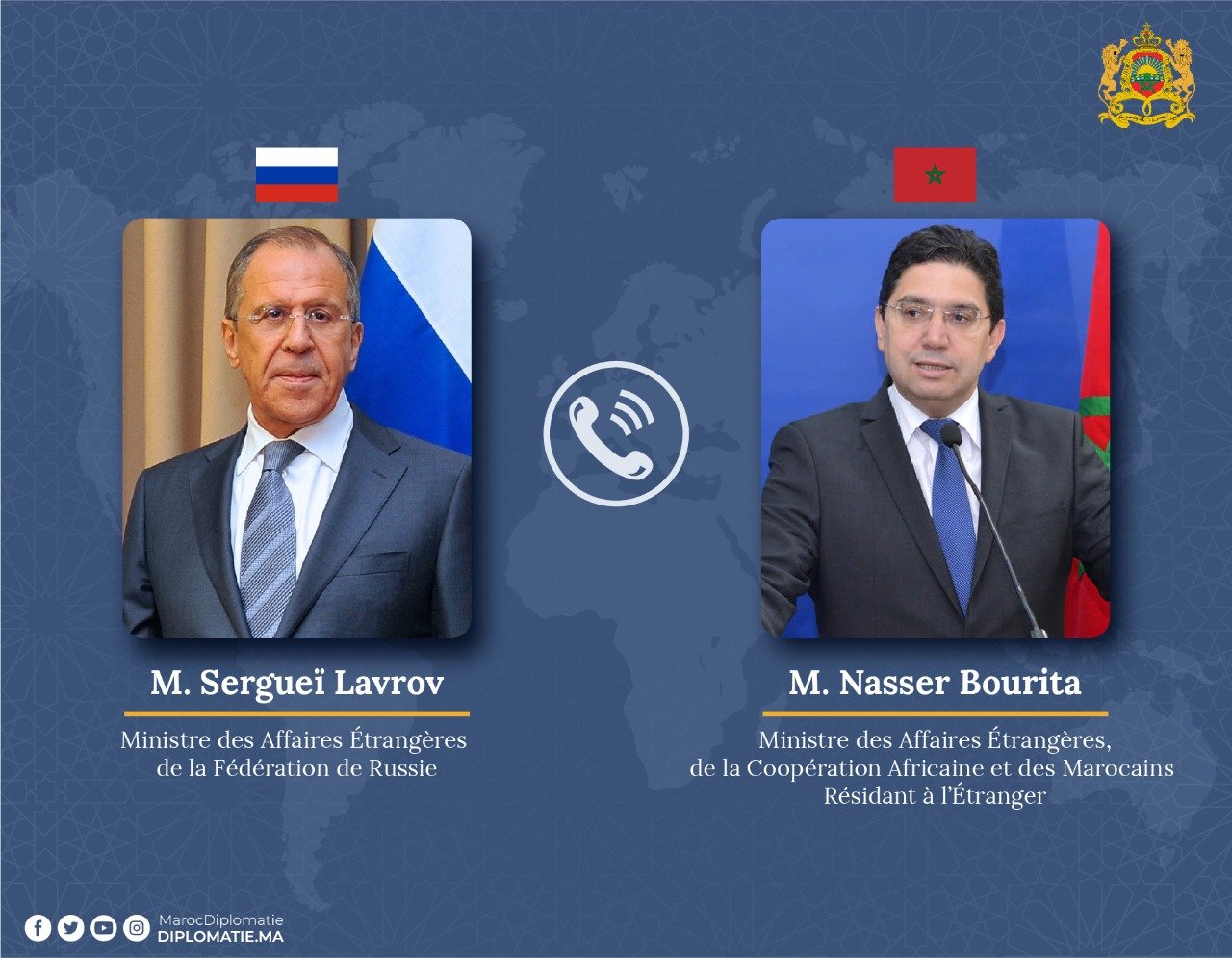 المغرب-روسيا: مباحثات هاتفية بين بوريطة و لافروف