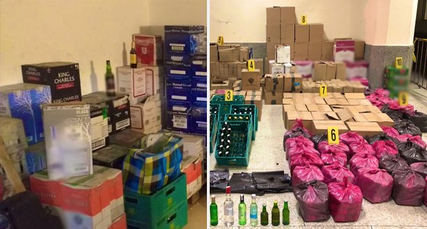 خطير ….ضبط آلاف المشروبات الكحولية الغير المرخصة