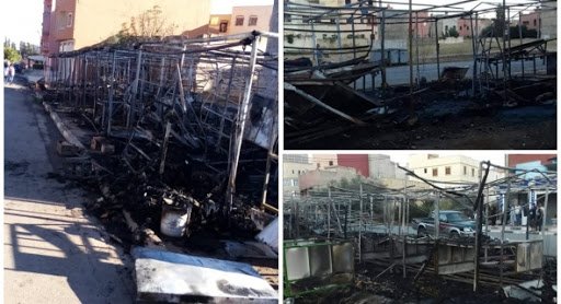 خسائر مادية كبيرة في حادث اندلاع حريق ب”سويقة” ببني ملال