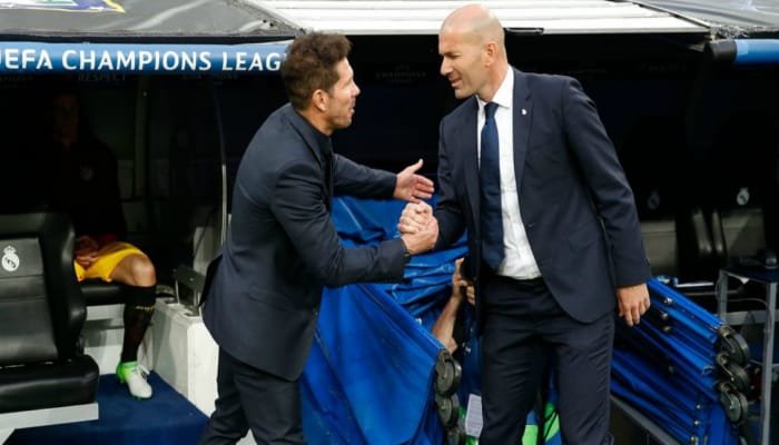 زيدان مدرب ريال مدريد… مستعدون لمباراة الديربي وسيميوني مدرب رائع.