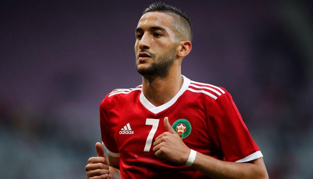 حكيم زياش الثاني عربيا والرابع إفريقيا  ضمن قائمة أفضل 100 لاعب