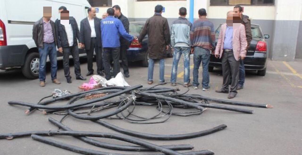 توقيف عصابة متخصصة في سرقة الأسلاك الكهربائية