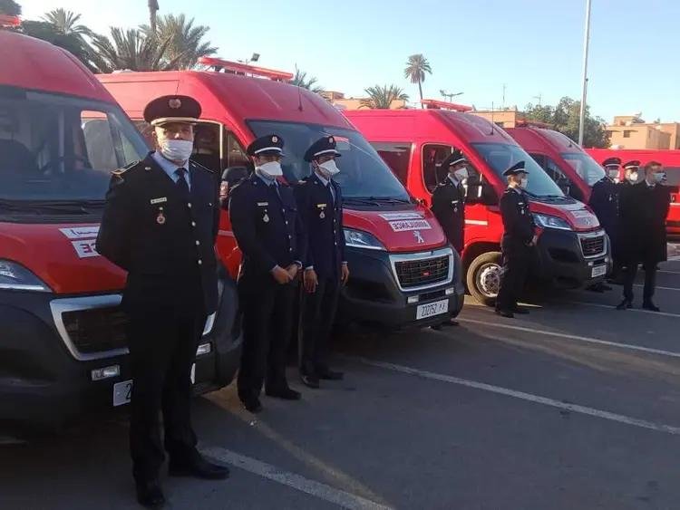 تسليم 20 سيارة إسعاف مجهزة للقيادة الجهوية للوقاية المدنية بجهة مراكش آسفي