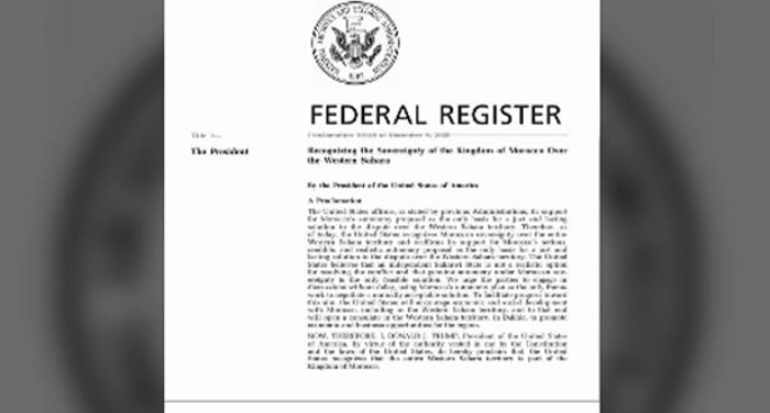 الإعلان الأمريكي بخصوص مغربية الصحراء يوزع على الدول ال193 الأعضاء بالأمم المتحدة