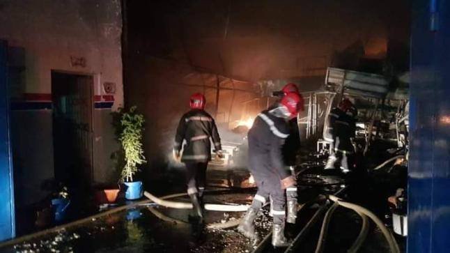 حريق بوحدة صناعية بمنطقة امغوغة بطنجة يخلف خسائر مادية