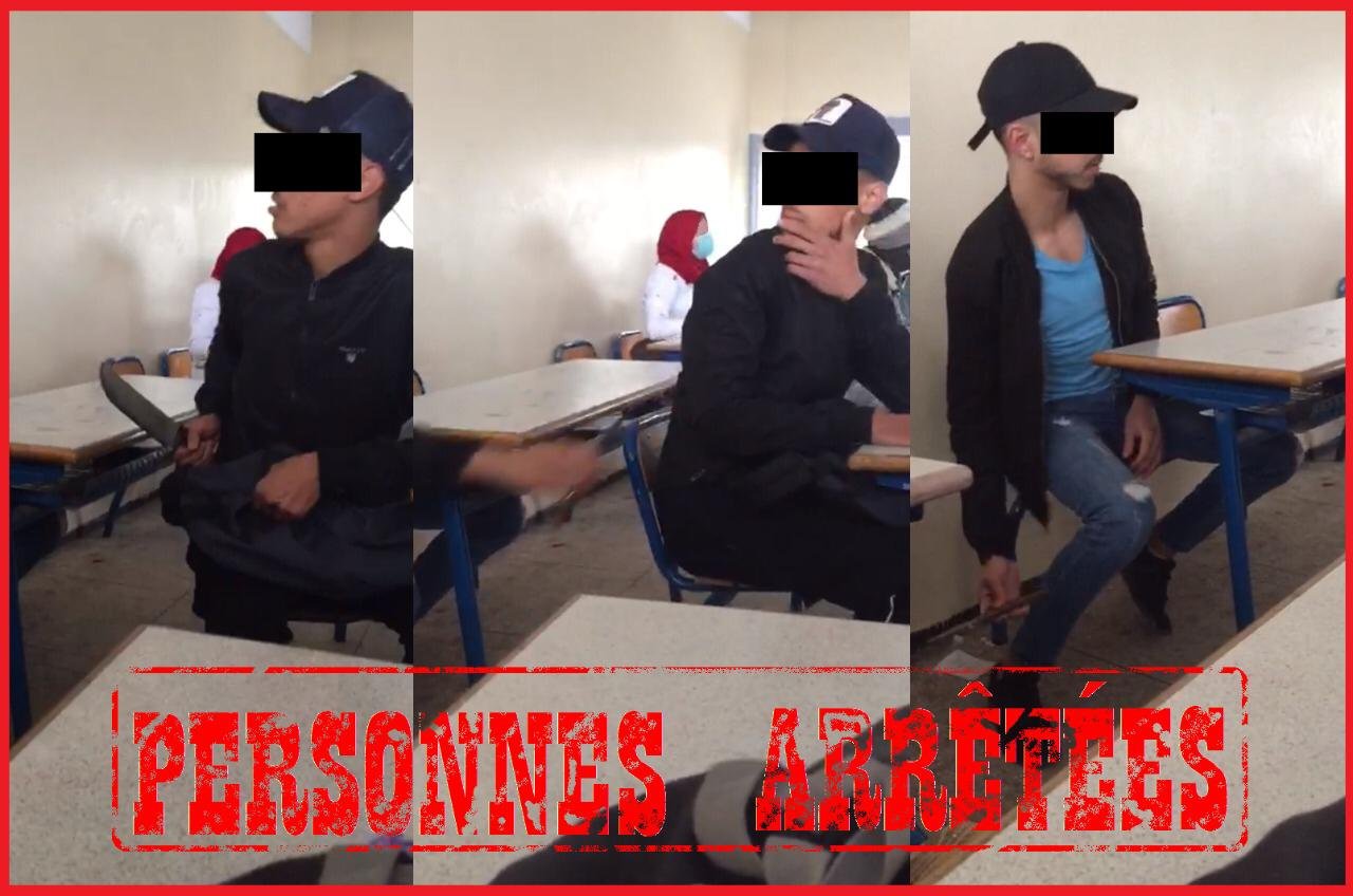 السيبة ..تلميذان يتبادلان التهديدات بواسطة السلاح الأبيض داخل الفصل الدراسي والأمن يتدخل..