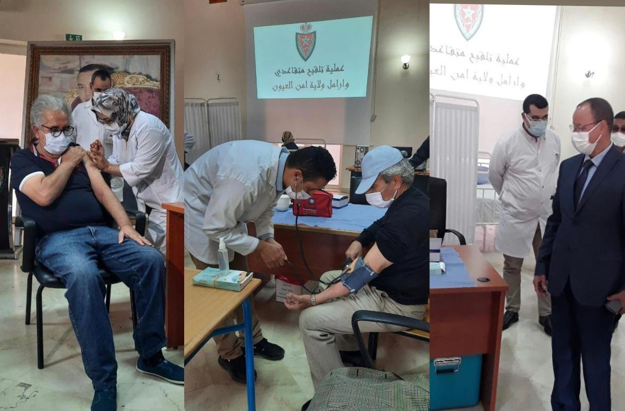 إنطلاق حملة التلقيح ضد فيروس كورونا بولاية أمن العيون (صور)