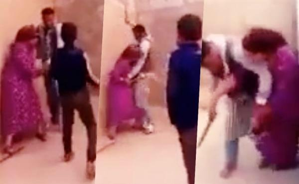فيديو يوثق تعرض امرأة للضرب بوحشية على يد زوجها وسط أبناءها يهز الفيسبوك