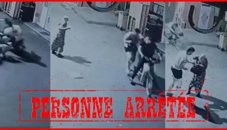 كريساج إمرأة بالشارع العام يجر مجرما للاعتقال