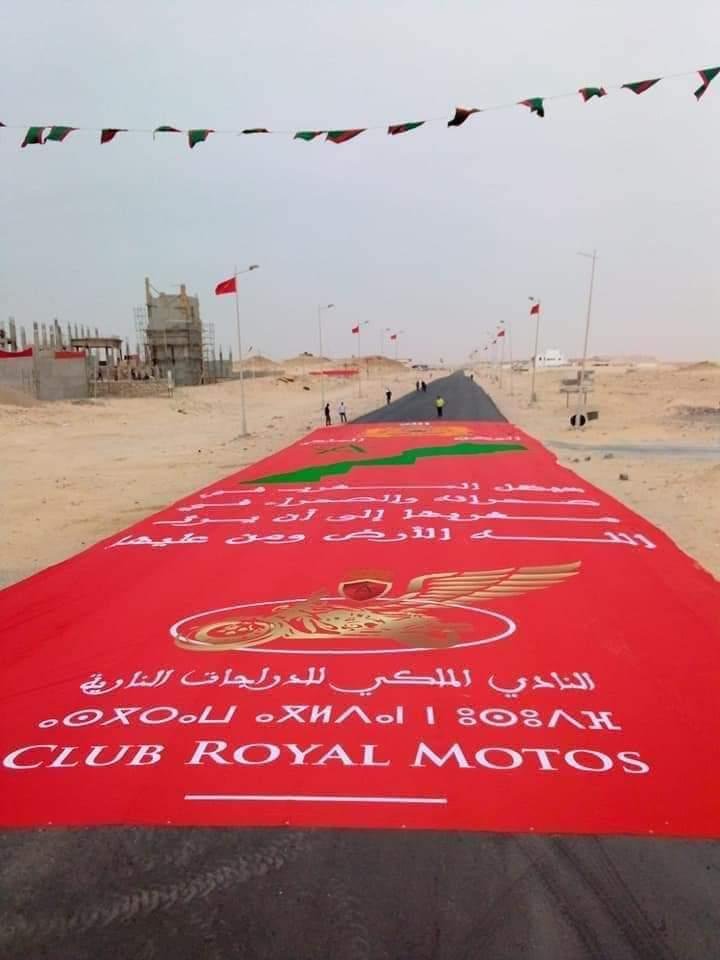 الطواف الدولي المسيرة الخضراء للدراجات النارية يصل إلى بوابة معبر الكركرات