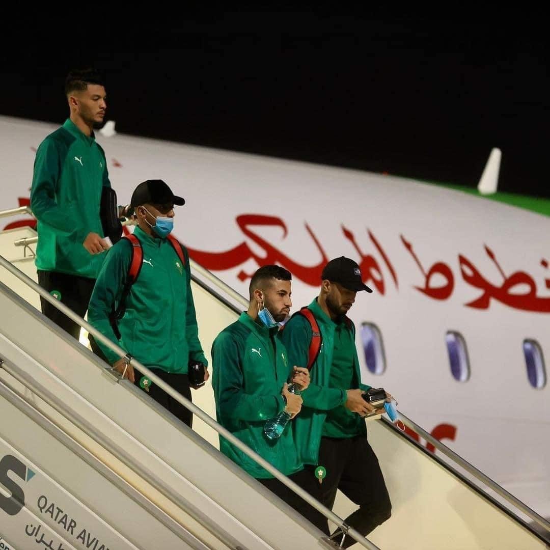 وصول المنتخب ‫المغربي إلى قطر هذا المساء استعدادا ل‫ مونديال_العرب‬ ..