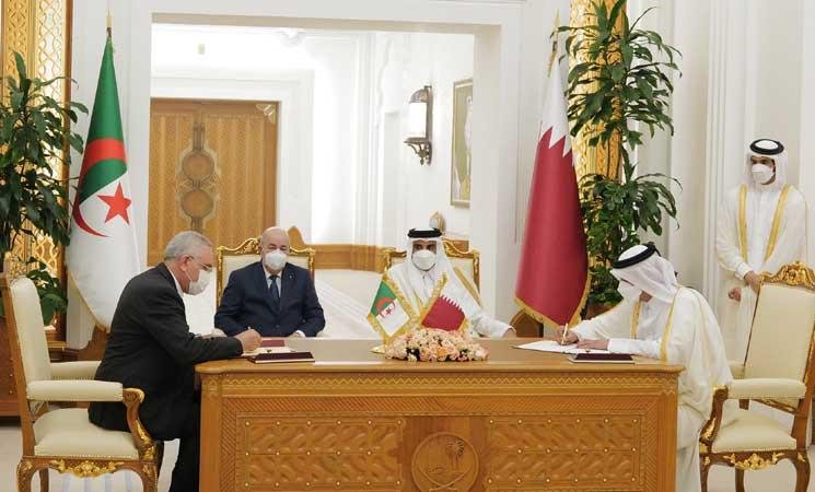 أمير قطر يكشف فحوى مباحثاته مع الرئيس الجزائري تبون