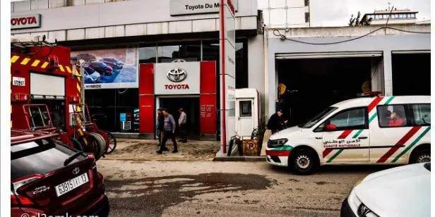خسائر مادية وإصابات بشرية في حريق بمعرض سيارات “تيوتا” بطنجة