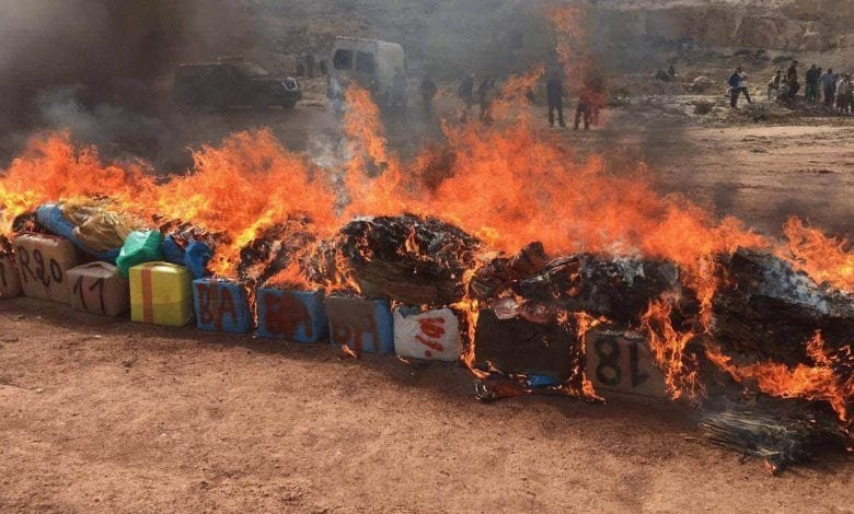 إتلاف أزيد من 20 طنا من مخدر الشيرا والكيف في ست عمليات خلال السنة الجاري