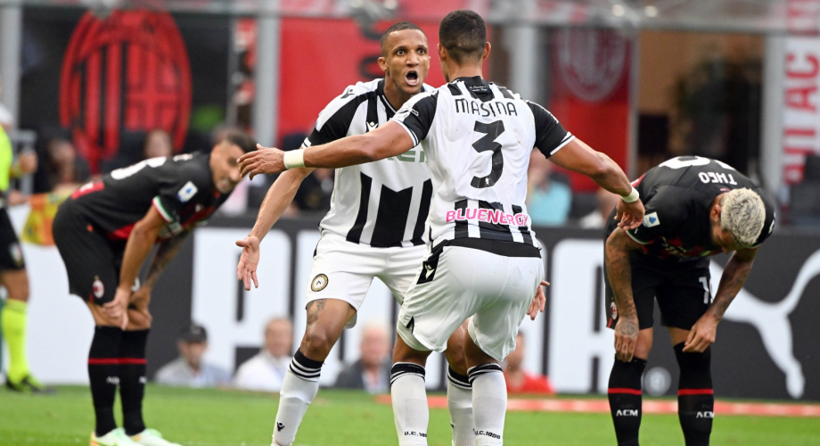 ماسينا يسجل هدفه الأول مع أودينيزي الإيطالي