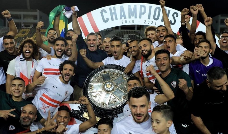 الزمالك يتوج بطلا للدوري المصري للموسم الثاني على التوالي