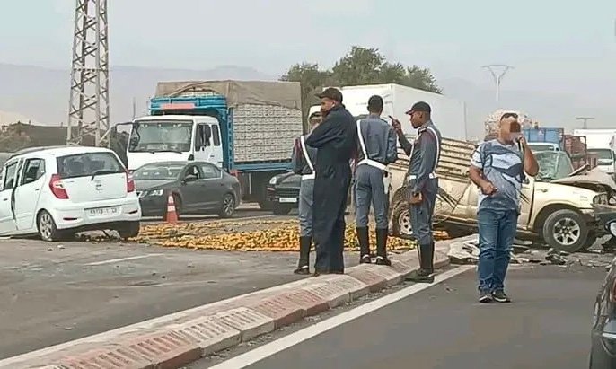 حادثة سير خطيرة بالطريق الرابطة بين مدينتي تيزنيت وآيت ملول