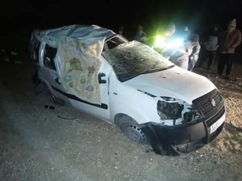 مصرع سيدة و اصابة أربعة اخرين في حادث سير على مستوى الطريق الرابطة بين السمارة والعيون