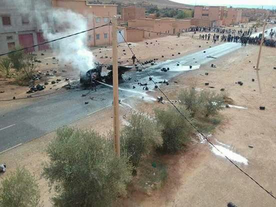 خطيييير…بالفيديو و الصور.. انفجار شاحنة لنقل قنينات الغاز  و سط هذه المدينة السياحية..التفااااااصيييل
