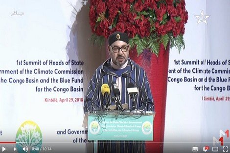 خطاب الملك محمد السادس في افتتاح أشغال قمة لجنة المناخ بالكونغو
