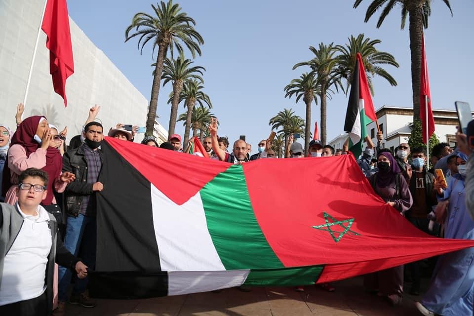 خروج آلاف المغاربة بالعديد من المدن بالمملكة للتضامن مع اهل غزة