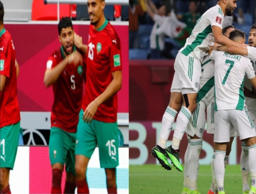 اهتمام كبير حول المواجهة الكروية بين المنتخب المغربي و الجزائري بقطر