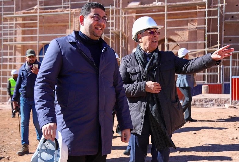 التوفيق وبنسعيد يزوران ورش إعادة تأهيل مسجد تنمل