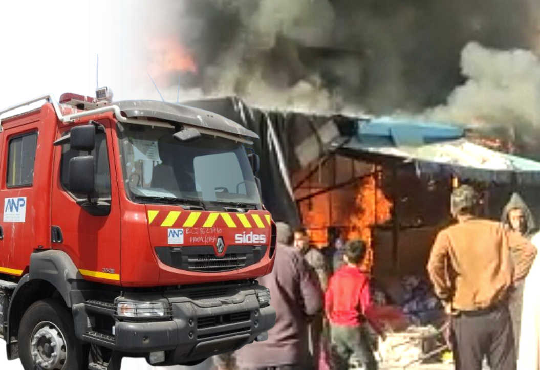 كثر من هادشي ما كاينش ..إندلاع حريق مُهول بتمارة و الإحتلال الطافح للملك العمومي يُعطل سيارة الإطفاء لمكان الحريق ..والخسائر كبيرة