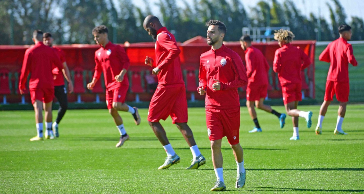 آخر حصة تدريبية للوداد استعدادا لمواجهة الهلال