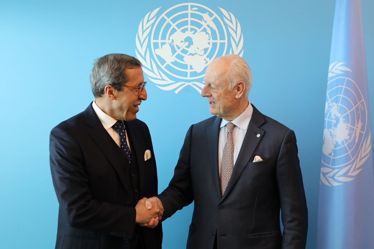 دي ميستورا يلتقي عمر هلال في مقر الأمم المتحدة بنيويورك