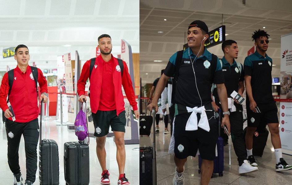 بعثتا الرجاء والوداد يصلان مطار محمد الخامس