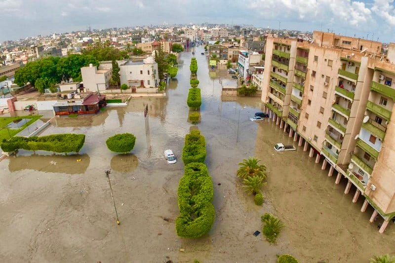 150 قتيلا على الأقل جراء فيضانات أمطار غزيرة في ليبيا