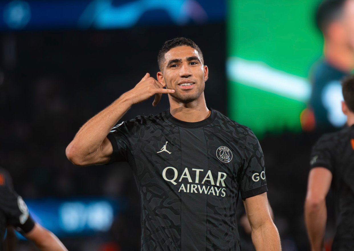 حكيمي ضمن التشكيلة المثالية لدوري أبطال أوروبا