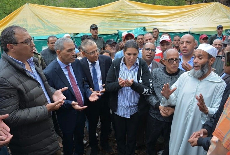 المنصوري تزور مناطق منكوبة بإقليم أزيلال