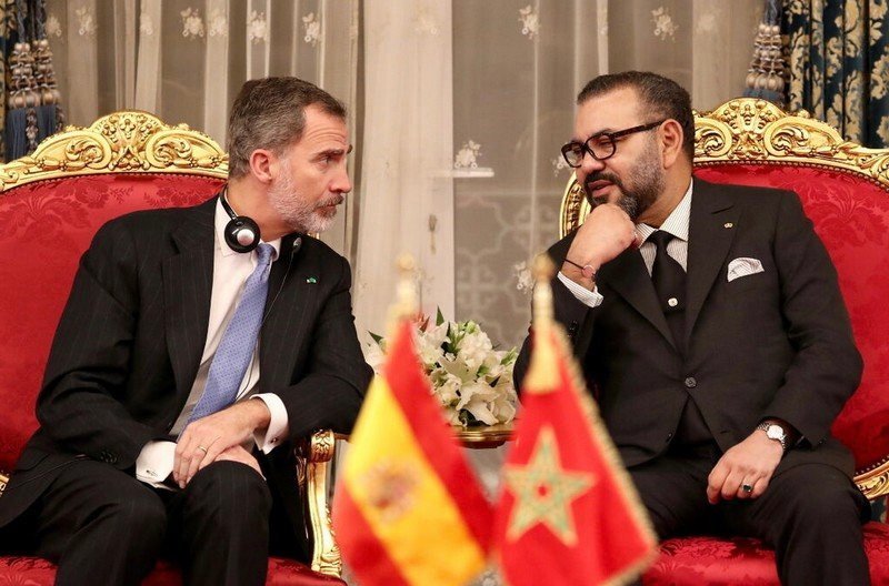 الملك يبعث برقية شكر وامتنان إلى عاهل المملكة الإسبانية