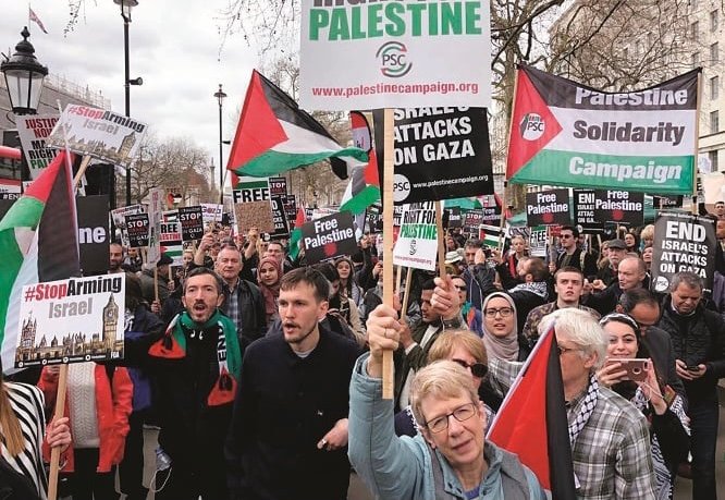 مظاهرات حاشدة في لندن للوقف الفوري لإطلاق النار في غزة