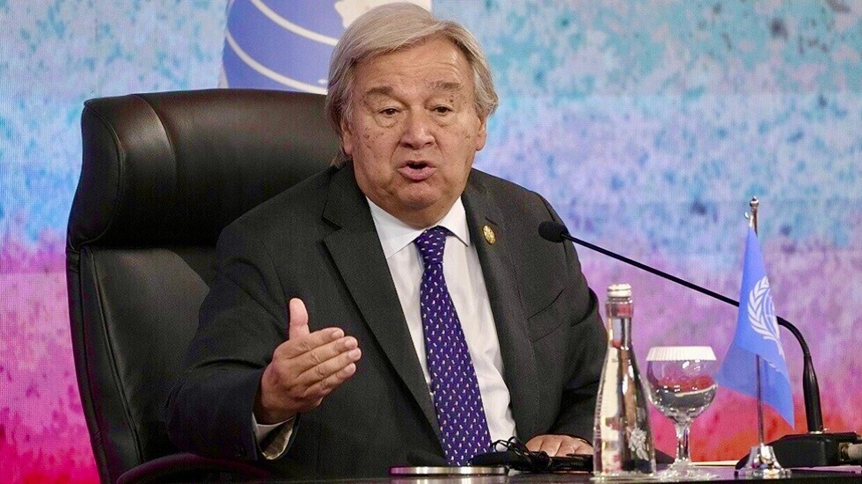 غوتيريش يدعو إلى “وقف إطلاق نار إنساني فورا” في غزة