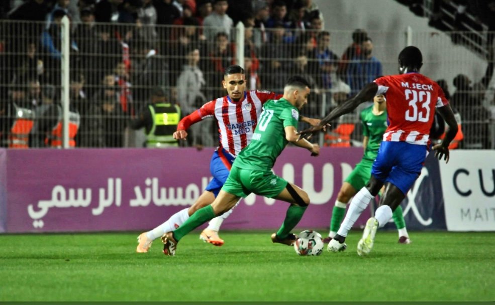 المغرب التطواني يتعادل مع ضيفه مولودية وجدة