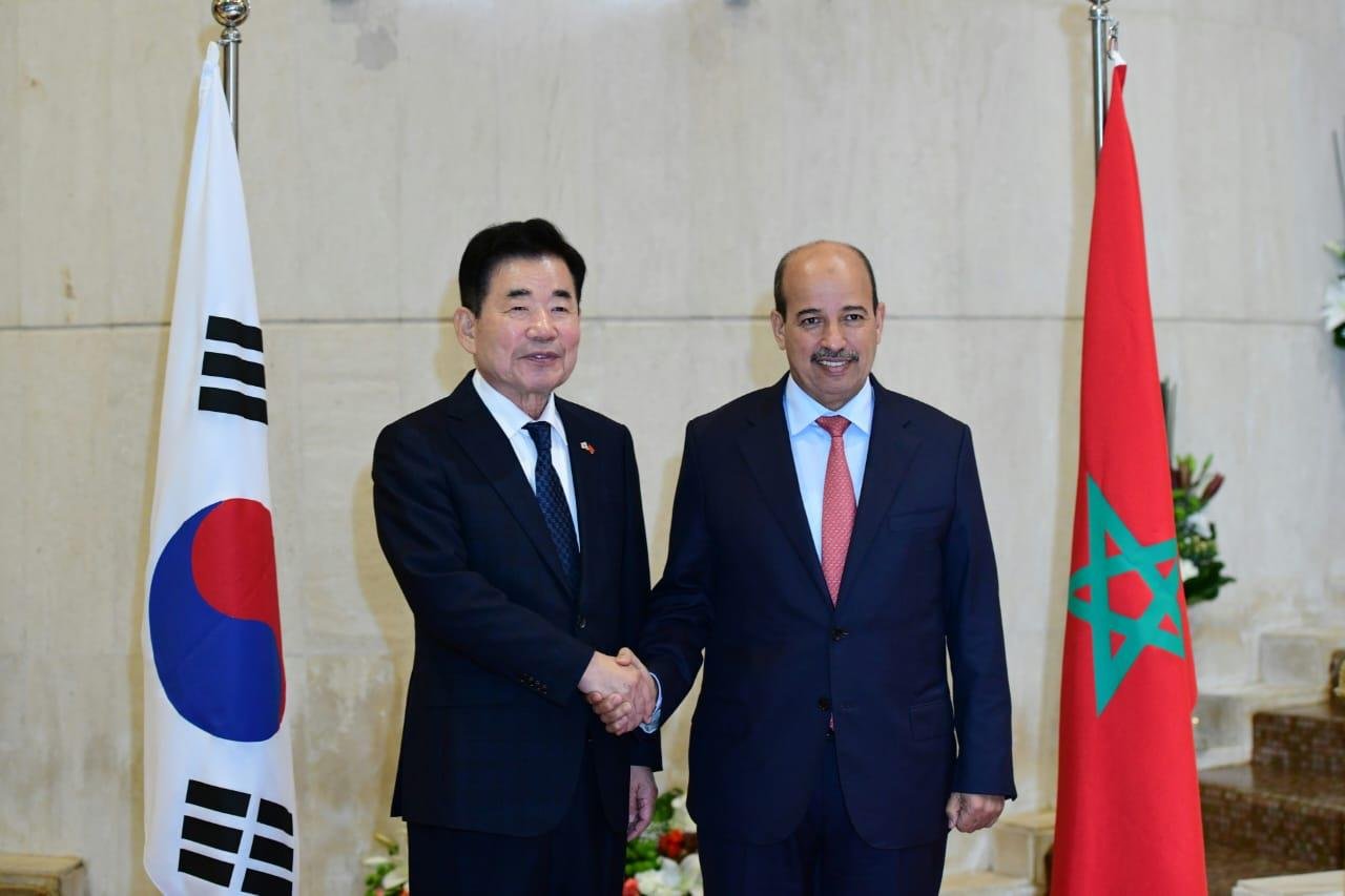 ميارة يجري مباحثات بالرباط مع رئيس الجمعية الوطنية بجمهورية كوريا
