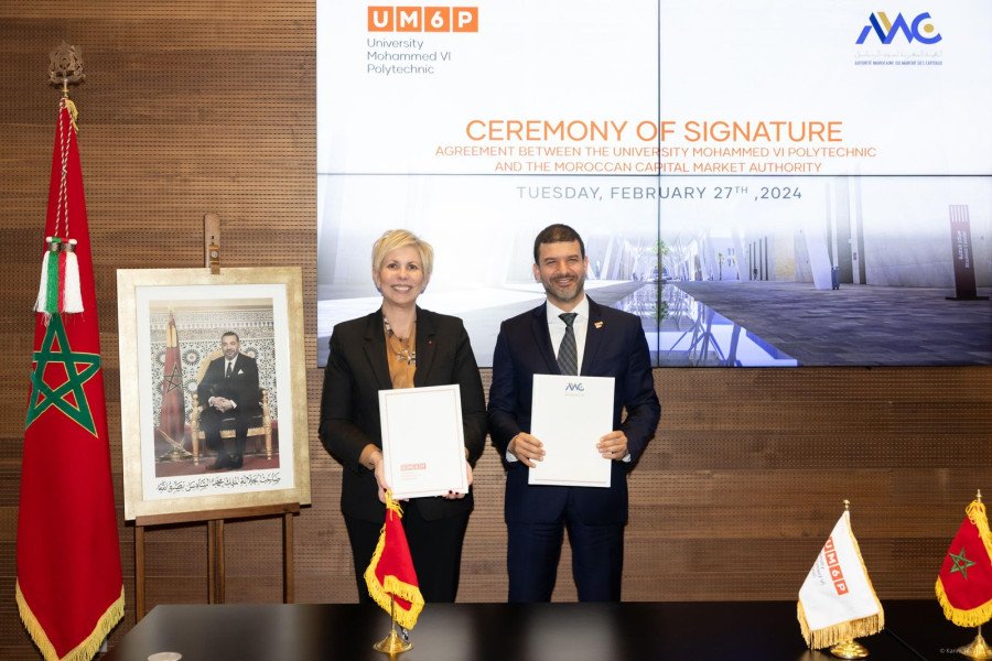 توقيع اتفاقية شراكة بين هيئة الرساميل وجامعة محمد السادس متعددة التخصصات التقنية